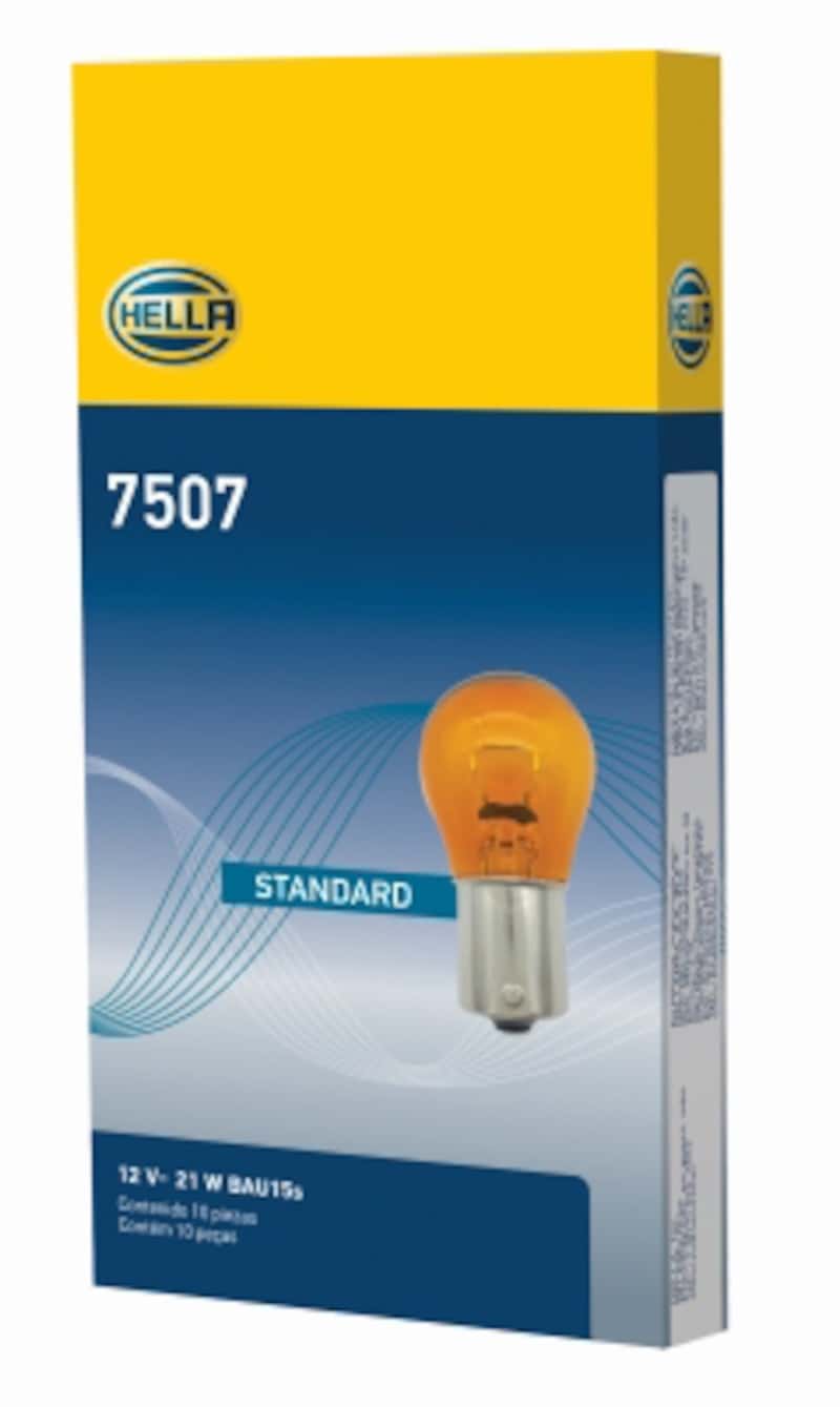 Hella — Hella Bulb 7507 12V 21W BAU15s S8 AMBER
7507 Incan Bulb - view 7