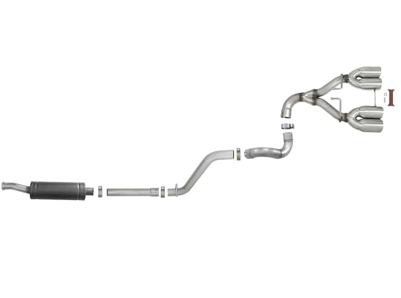 aFe — aFe Rebel Series 2.5in 304 SS Cat-Back Exhaust w/ Polished Tip 18-20 Jeep Wrangler (JL)
Cat-Back Exhaust - view 3