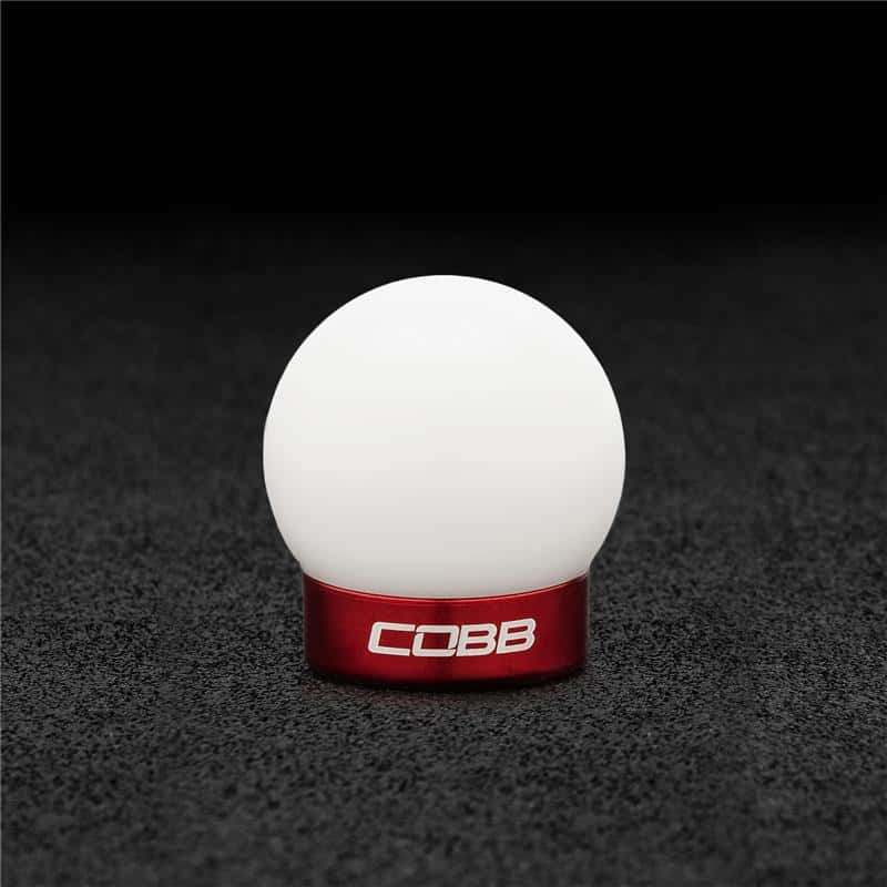 COBB — Cobb Ford Mustang Shift Knob White with Red Base - view 1