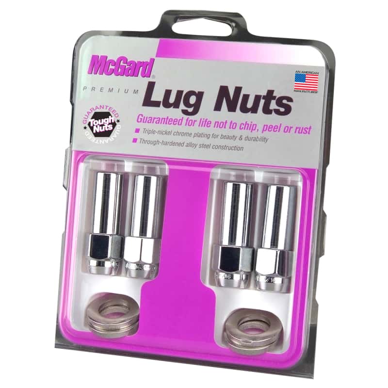 McGard — McGard Hex Lug Nut (X-Long Shank - 1.365in.) 7/16-20 / 13/16 Hex / 2.27in. Length (4-Pack) - Chrome - view 3