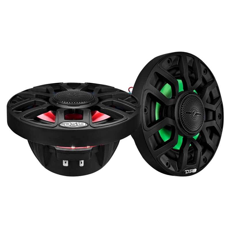 DS18 — DS18 Marine 6.5in 2-Way 150 Watts RMS 4 ohm Digital LED Lights Bullet Tweeter Covers Included Black - view 7