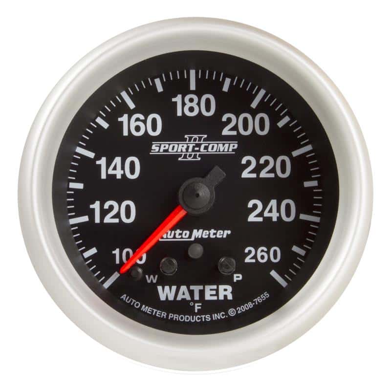 AutoMeter — AutoMeter Gauge Water Temp 2-5/8in. 260 Deg. F Stepper Motor W/ Peak & Warn Sport-Comp II
2-5/8" WATER TEMP, 1 - view 2