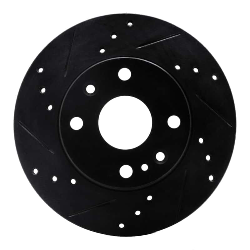 R1 Concepts — R1 94-97 Ford Aspire Front Left Drilled & Slotted Black Brake Rotor
R1 Brake Rotor Drill - view 1
