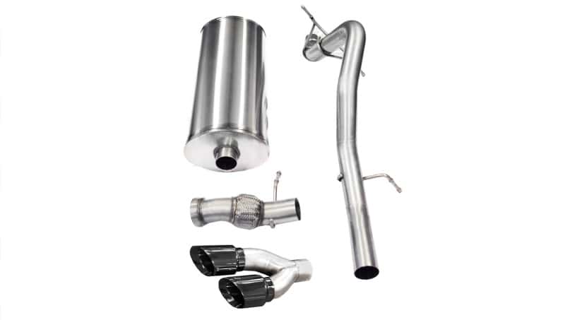 CORSA Performance — Corsa 2011-2014 Cadillac Escalade 6.2L V8 3in Cat-Back Single Side w Twin 4in Black Pro-Series Tips
Exhaust - view 3