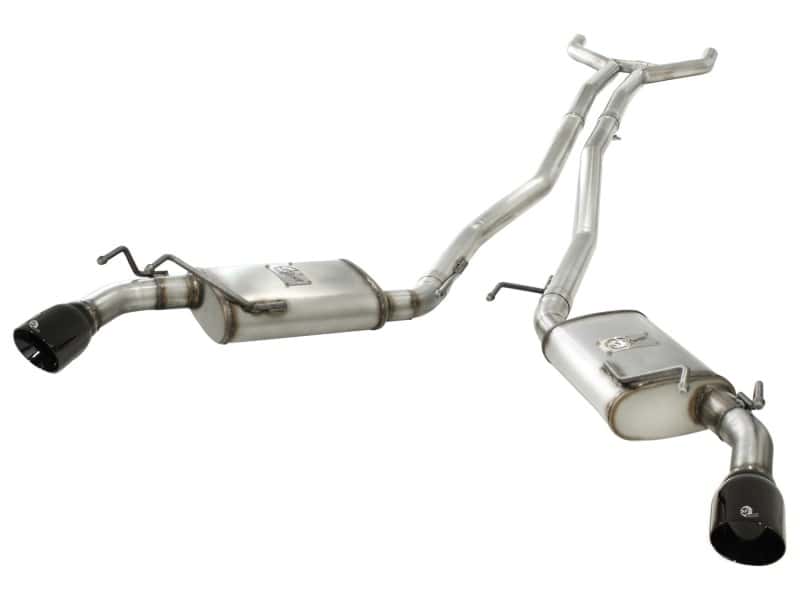 aFe — aFe MACHForce XP Exhaust 2.5in Stainless Steel CB/10-13 Chevy Camaro V6-3.6L (td) (gloss blk tip)
Cat-Back Exhaust - view 1