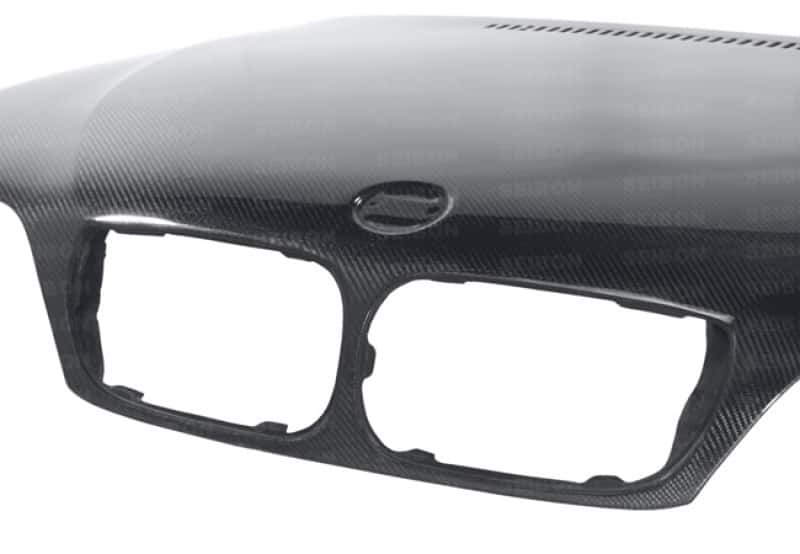 Seibon — Seibon 02-05 BMW 3 Series 4dr E46 (Manuf Date 7/02-7/06 Models Only) OEM-Style Carbon Fiber Hood - view 2
