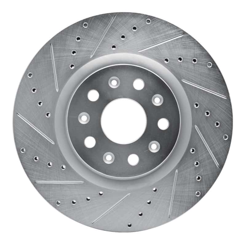 R1 Concepts — R1 14-25 Cadillac CT5 Front Left Drilled & Slotted Silver Brake Rotor
R1 Brake Rotor Drill - view 1