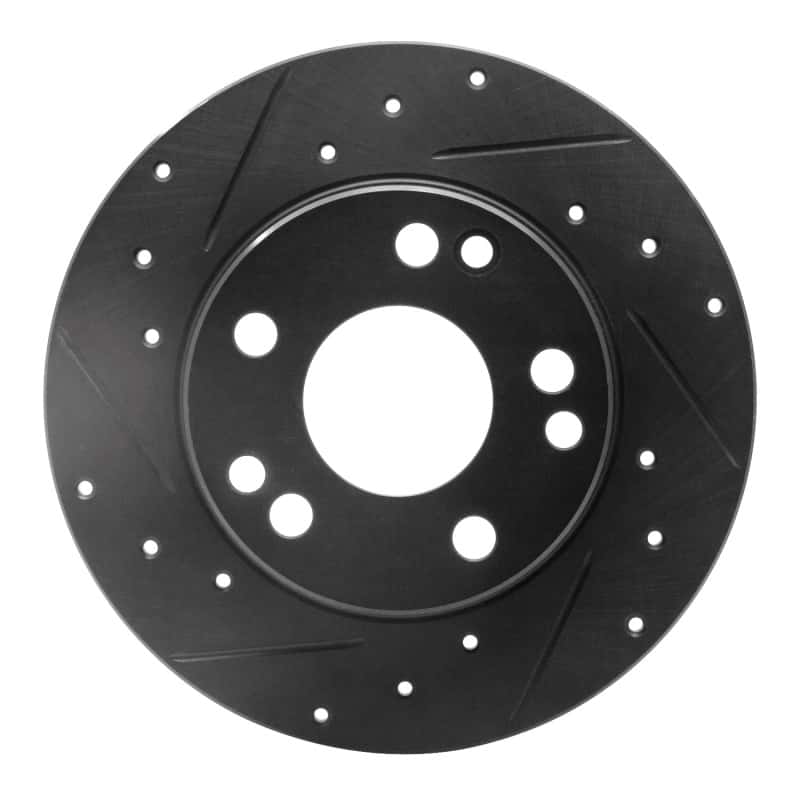R1 Concepts — R1 83-89 Mercedes-Benz 190D Front Left Drilled & Slotted Black Brake Rotor
R1 Brake Rotor Drill - view 1
