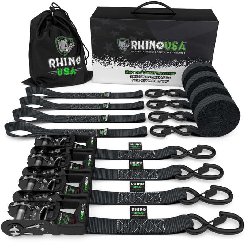 Rhino USA — Rhino USA Heavy Duty Ratchet Tie-Down 4-Pack Black 1.6In X 15Ft
Tie Down - view 1