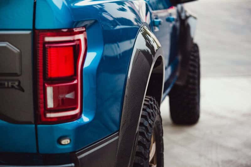Anderson Composites — Anderson Composites 17-18 Ford Raptor Type-Wide Fender Flares (Rear) - view 7