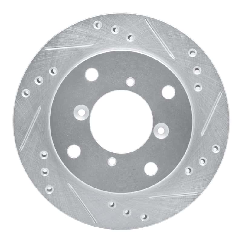 R1 Concepts — R1 89-01 Chevrolet Metro Front Right Drilled & Slotted Silver Brake Rotor
R1 Brake Rotor Drill - view 1