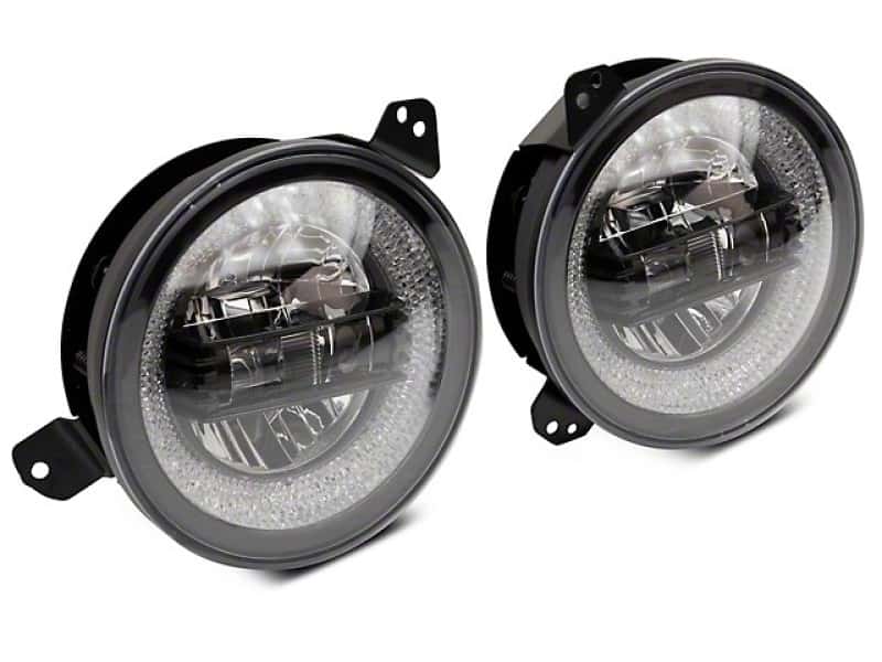 Raxiom — Raxiom 18-22 Jeep Wrangler JL/JT Axial 9-Inch LED Headlights w/RGB Halo- Blk Housing (Clear Lens)
Headlights - view 2