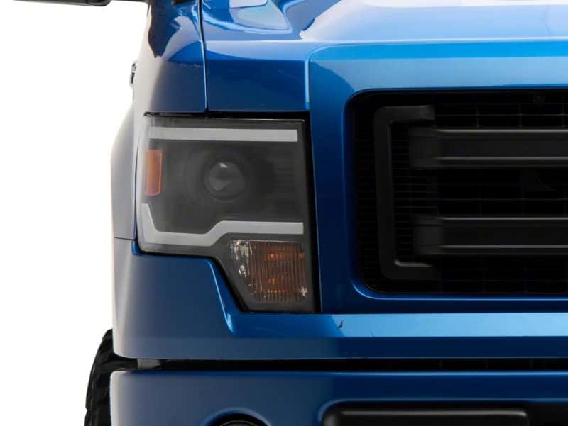 Raxiom — Raxiom 09-14 Ford F-150 Axial Series Projector Headlights w/ LED Light Bar- Blk Housing (Clear Lens)
Headlights - view 6
