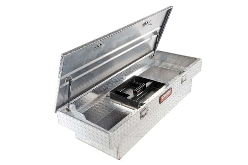 Dee Zee — Dee Zee Universal Tool Box - Red Crossover - Single Lid BT Alum Mid Size
ToolBxTrkBedRTR - view 5