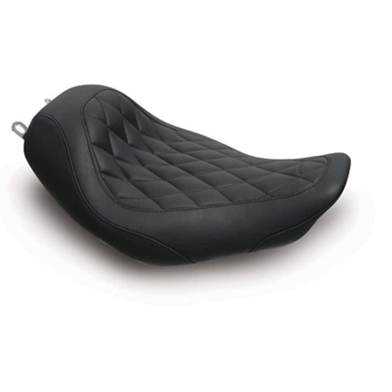 Mustang Motorcycle — Mustang 08-21 Harley Electra Glide Std,Rd Glide,Rd King,Str Glide Solo Seat Diamond Stitch -Brown - view 1
