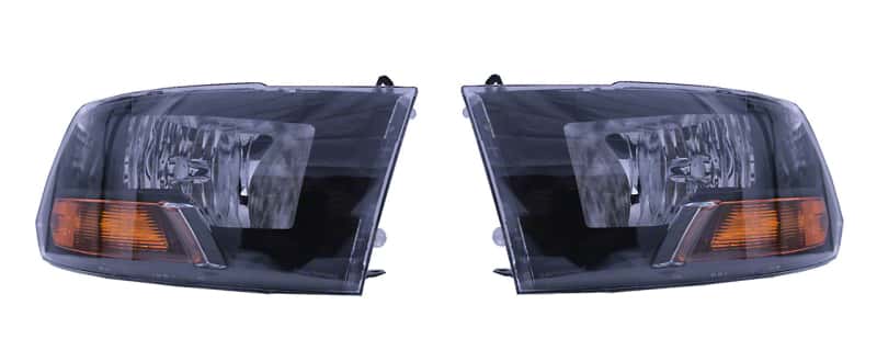 Raxiom — Raxiom 09-18 Dodge RAM 1500/2500/3500 Euro Style Headlights w/ Single Bulb- Blk Housing (Clear Lens)
Headlights - view 1