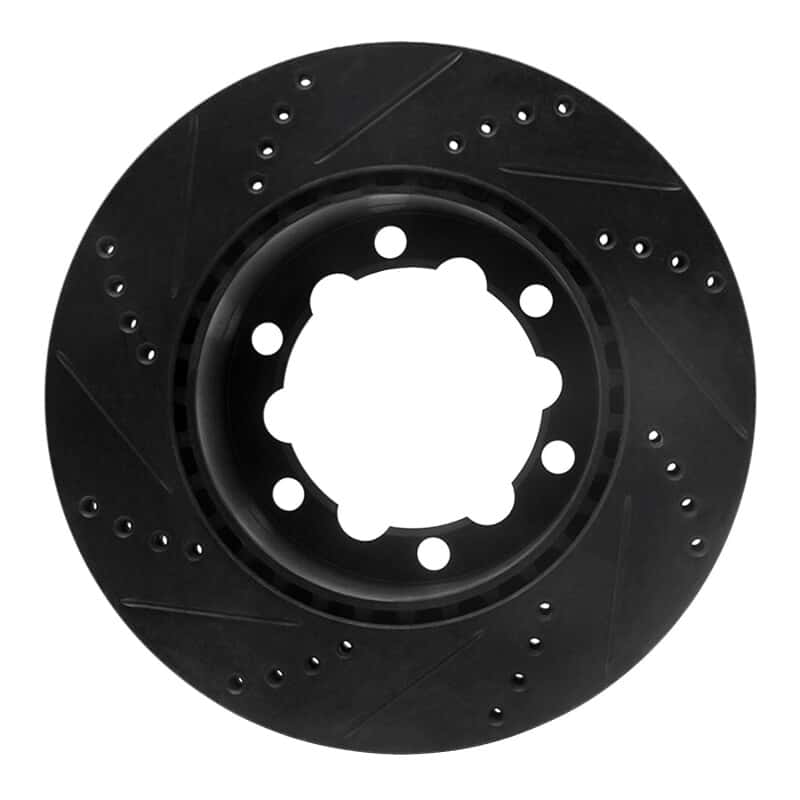 R1 Concepts — R1 06-25 American Coach Patriot Rear Right Drilled & Slotted Black Brake Rotor
R1 Brake Rotor Drill - view 5