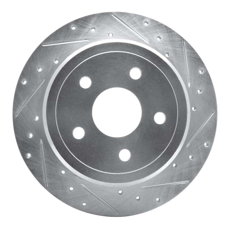R1 Concepts — R1 05-10 Jeep Commander Rear Right Drilled & Slotted Silver Brake Rotor
R1 Brake Rotor Drill - view 1