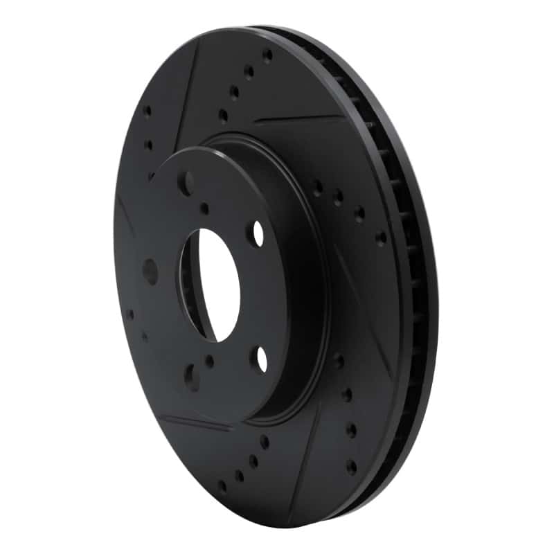 R1 Concepts — R1 01-05 Toyota RAV4 Front Left Drilled & Slotted Black Brake Rotor
R1 Brake Rotor Drill - view 2