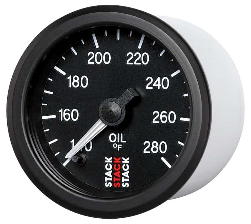 AutoMeter — Autometer Stack 52mm 140-280 Deg F 1/8in NPTF Male Pro Stepper Motor Oil Temp Gauge - Black
Ga OT ProStpr B 280F - view 2