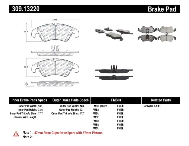 Stoptech — StopTech Performance 08-10 Audi A5 / 10 S4 / 09-10 Audi A4 (except Quattro) Front Brake Pads
Sprt Brk Pad W/Hdwr - view 1