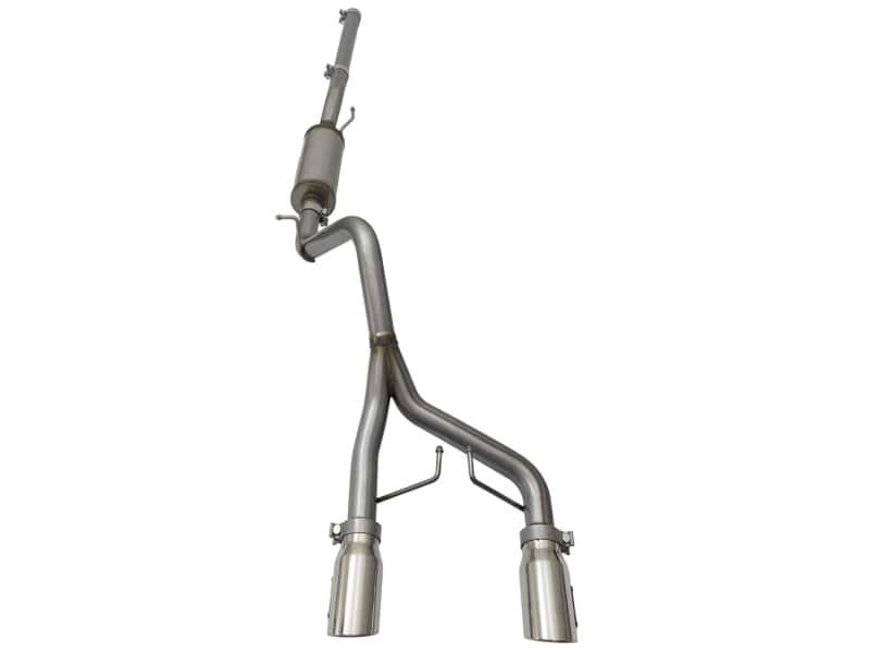 aFe — aFe Rebel Series CB 2.5in Dual Center Exit SS Exhaust w/ Polish Tip 07-15 Jeep Wrangler 3.6L/3.8L V6
Cat-Back Exhaust - view 2