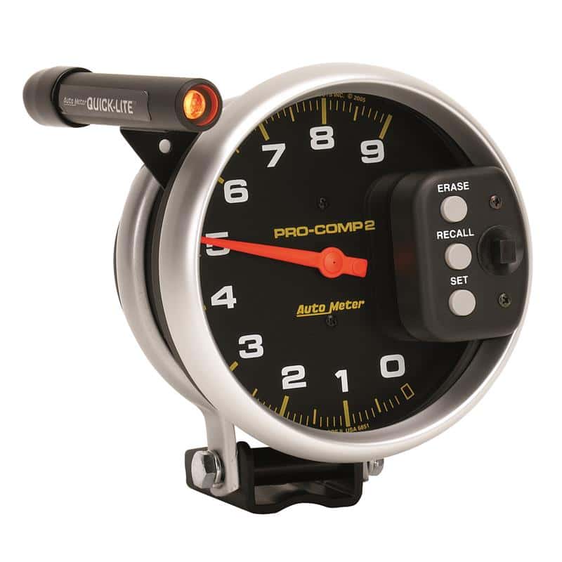 AutoMeter — AutoMeter Gauge Tach 5in. 9K RPM Pedestal W/ Quick Lite & Peak Memory Pro-Comp
5" TACH, 9,000 RPM, - view 6