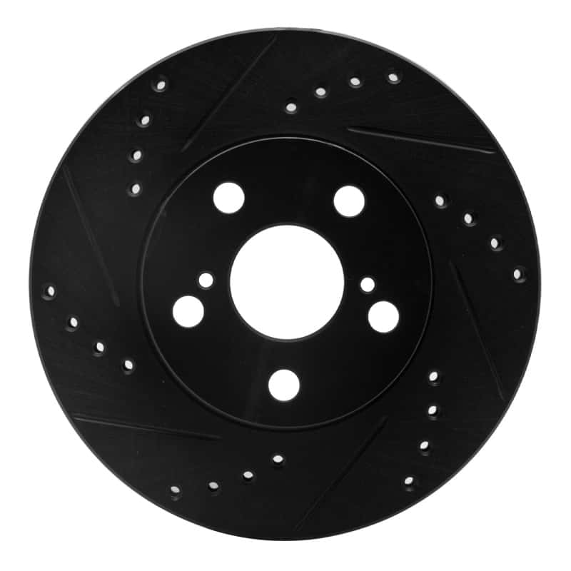 R1 Concepts — R1 94-00 Toyota Celica Front Left Drilled & Slotted Black Brake Rotor
R1 Brake Rotor Drill - view 1