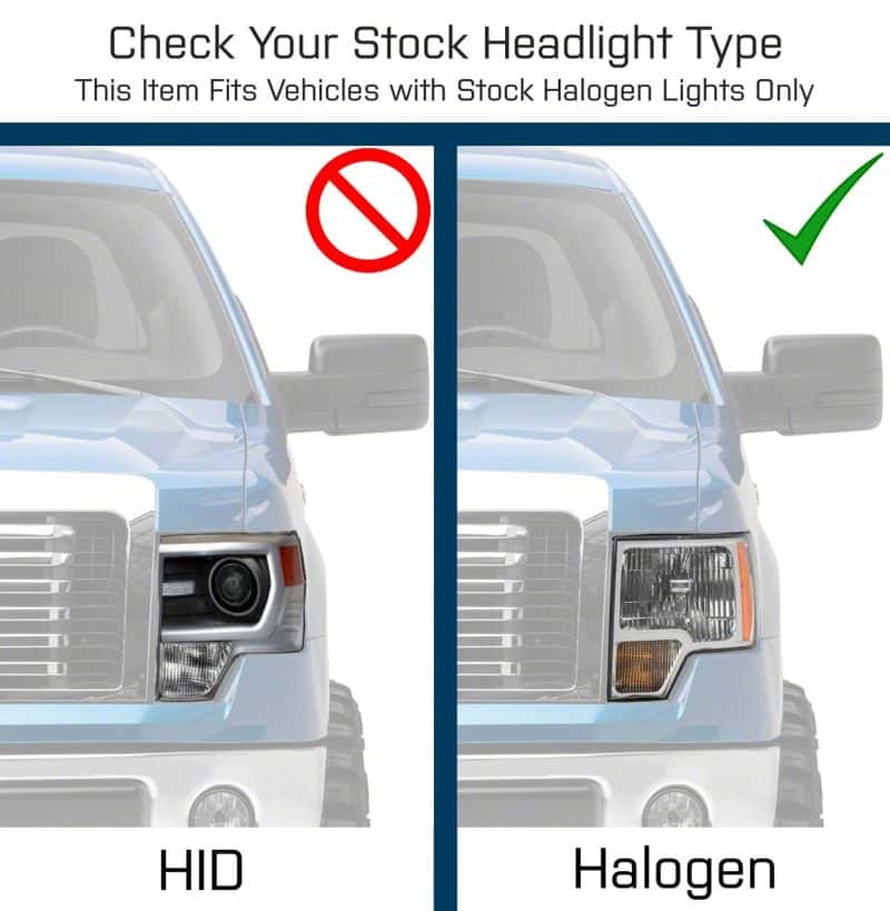 Raxiom — Raxiom 09-14 Ford F-150 Super White LED Halo Projector Headlights- Blk Housing (Clear Lens)
Headlights - view 4