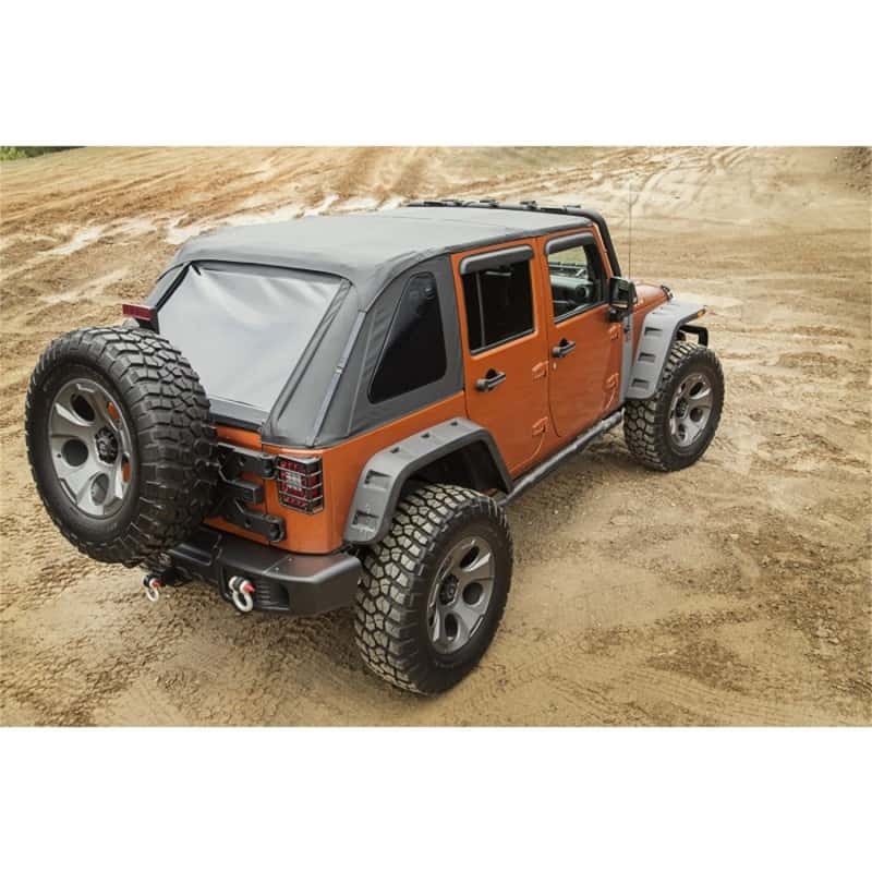 Rugged Ridge — Rugged Ridge Bowless Soft Top Black Diamond 4-Door 07-18 Jeep Wrangler JK
Brief Soft Top
OFFROAD_TOPS - view 4