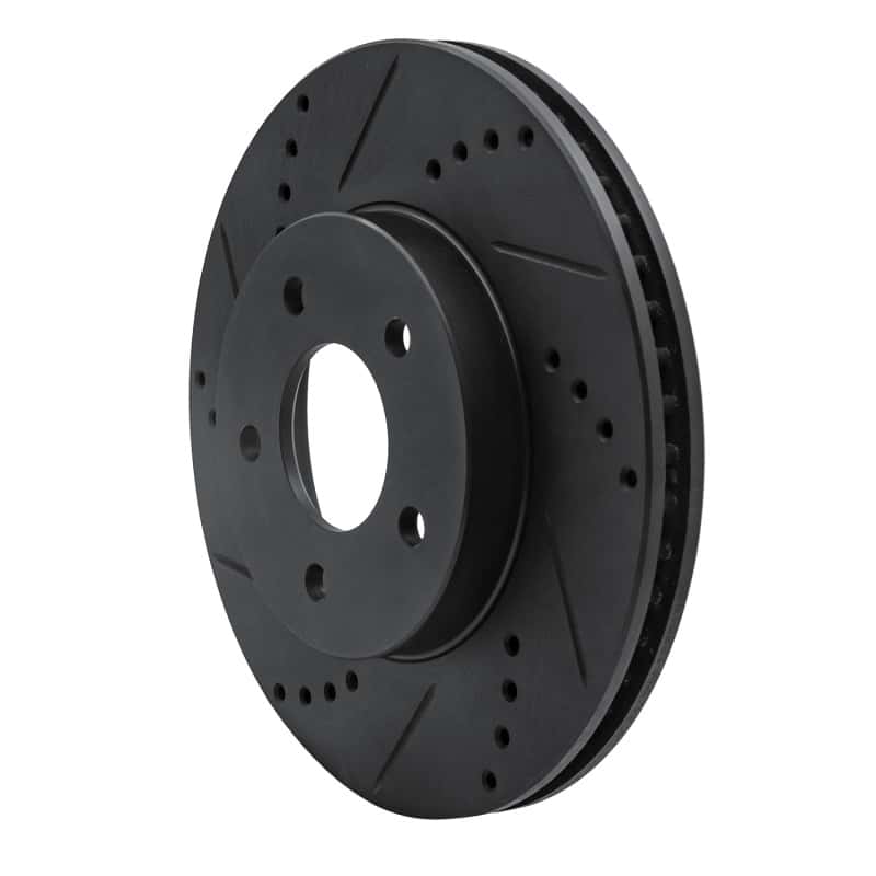 R1 Concepts — R1 02-07 Chevrolet Equinox Front Left Drilled & Slotted Black Brake Rotor
R1 Brake Rotor Drill - view 2