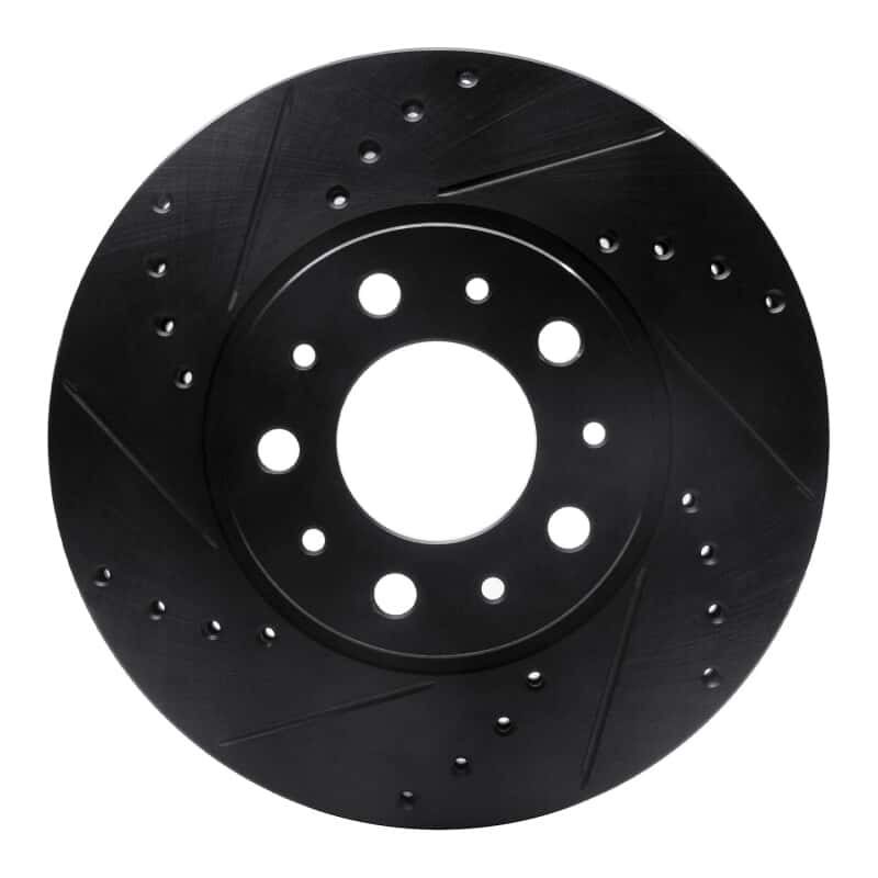 R1 Concepts — R1 91-95 Volvo 780 Front Left Drilled & Slotted Black Brake Rotor
R1 Brake Rotor Drill - view 1
