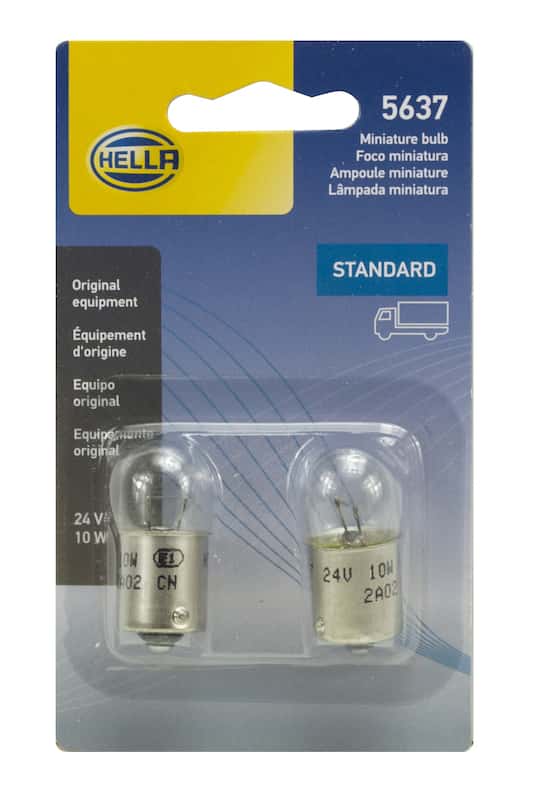 Hella — Hella Bulb 5637 24V 10W Ba15S B6 (2)
BULB 5637 24V 10W BA - view 9