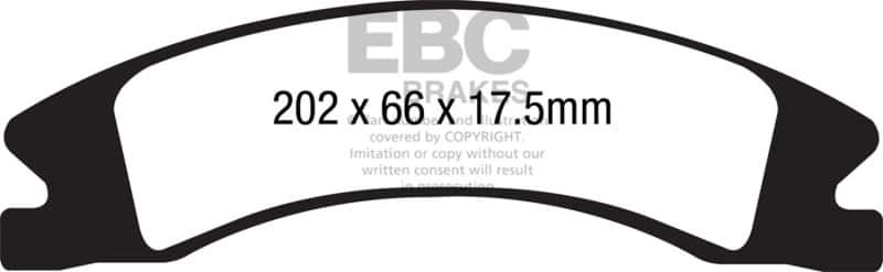 EBC — EBC 15+ Cadillac Escalade Ext/Esv 6.2 2WD Yellowstuff Front Brake Pads
Disc Brake Pad - view 1
