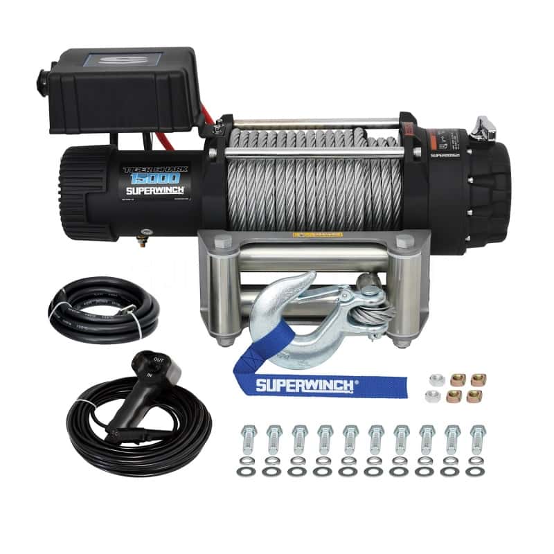 Superwinch — Superwinch 15000 LBS 12V DC 7/16in x 82ft Wire Rope Tiger Shark 11500 Winch - view 6