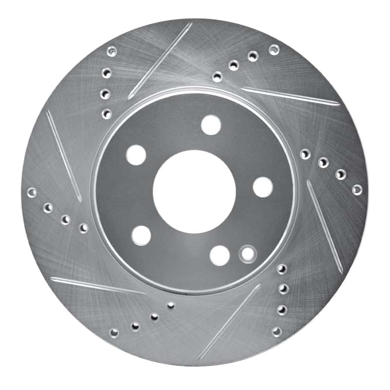 R1 Concepts — R1 03-09 Mercedes-Benz E320 Front Left Drilled & Slotted Silver Brake Rotor
R1 Brake Rotor Drill - view 1