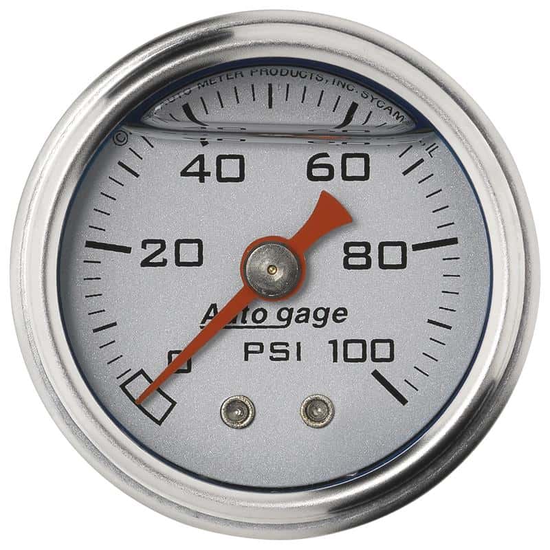 AutoMeter — Autometer AutoGage 1.5in Liquid Filled Mechanical 0-100 PSI Fuel Pressure Gauge - Silver
Ga Press 100psi Slvr - view 2