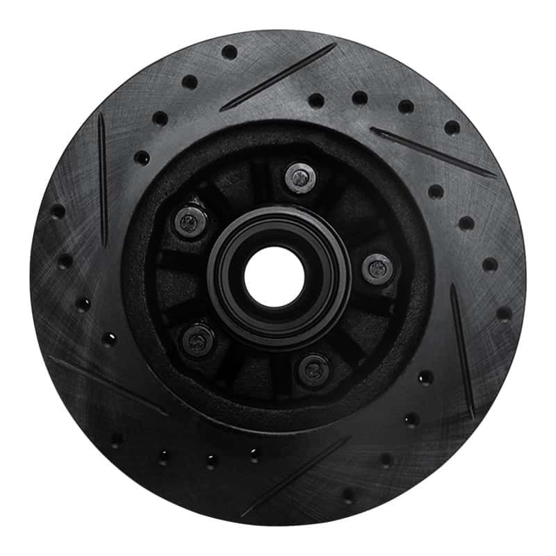 R1 Concepts — R1 95-97 Ford Ranger (USA/Canada) Front Right Drilled & Slotted Black Brake Rotor
R1 Brake Rotor Drill - view 5