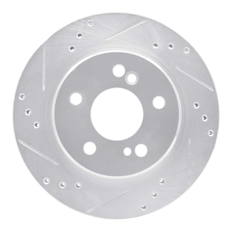 R1 Concepts — R1 92-95 Mercedes-Benz E420 Rear Left Drilled & Slotted Silver Brake Rotor
R1 Brake Rotor Drill - view 1