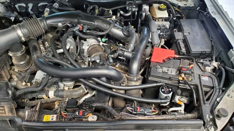 J&L — J&L 22-25 Ford Bronco Raptor 3.0L EcoBoost PCV Side Oil Separator 3.0 - Clear Anodized
Oil Separator - view 2