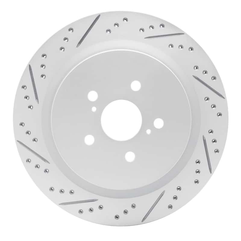 R1 Concepts — R1 16-22 Lexus Rx350 Rear Left Drilled & Slotted Geo-Carbon Rotor - view 1