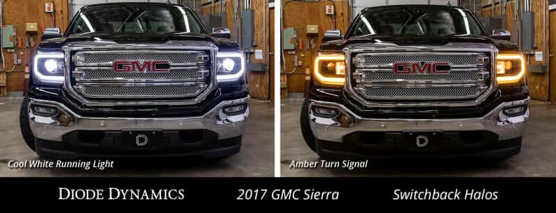 Diode Dynamics — Diode Dynamics GMC Sierra LED Halos Switchback 16-18 Sierra 1500 - view 7