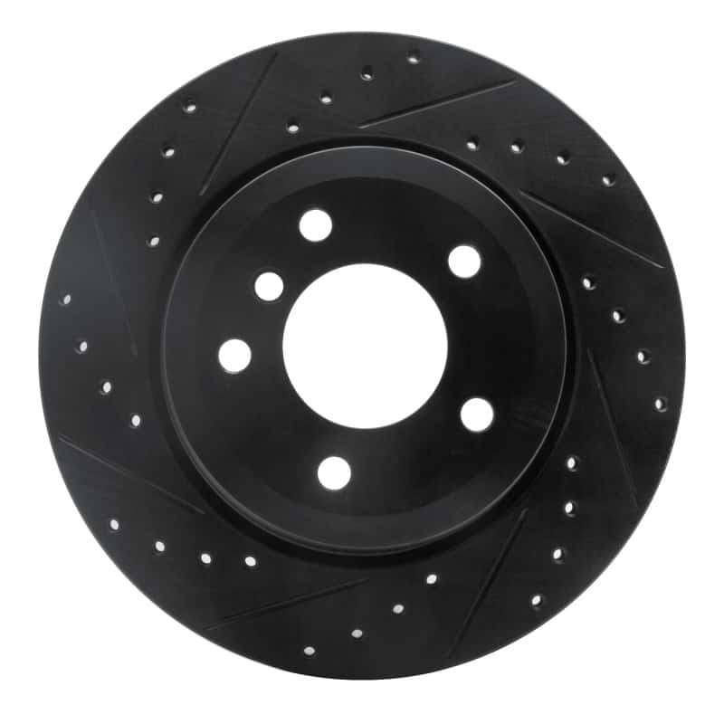 R1 Concepts — R1 06-10 BMW 528I xDrive Rear Left Drilled & Slotted Black Brake Rotor
R1 Brake Rotor Drill - view 1