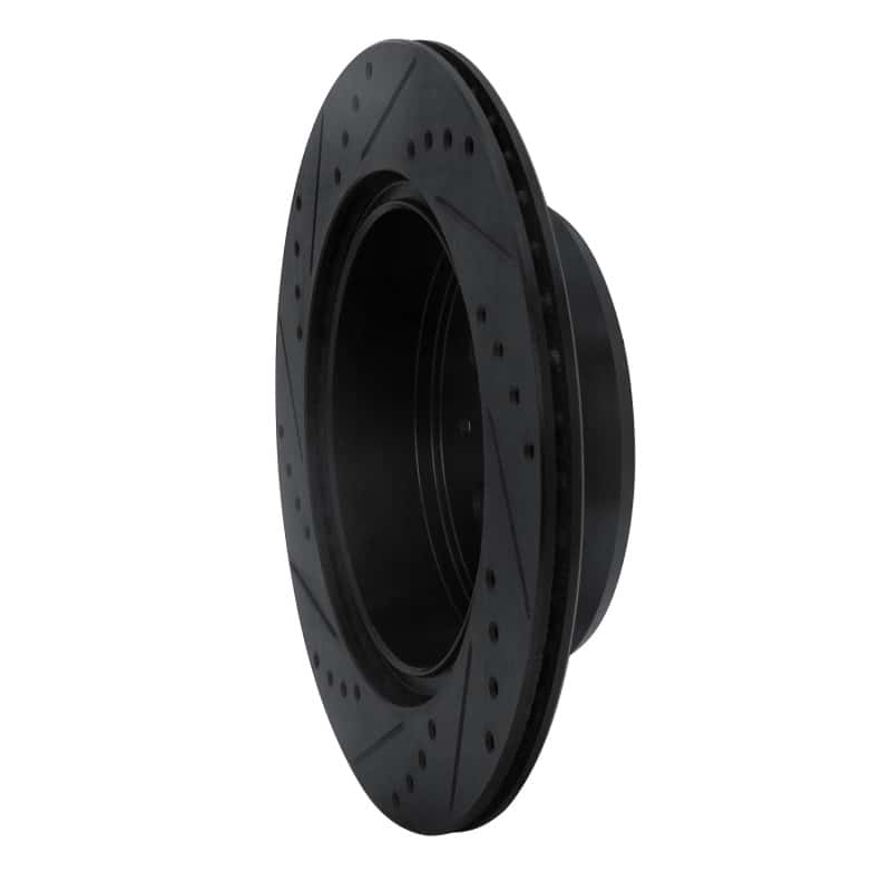 R1 Concepts — R1 93-98 Toyota Supra Rear Right Drilled & Slotted Black Brake Rotor
R1 Brake Rotor Drill - view 4