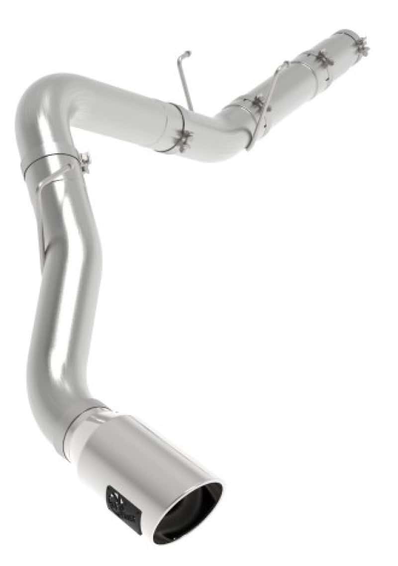 aFe — aFe ATLAS 5in DPF-Back Alum Steel Exhaust System w/Polished Tip 19-20 Ram Diesel Trucks L6-6.7L (td)
DPF-Back Exhaust - view 2