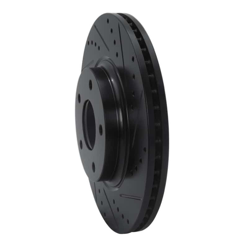 R1 Concepts — R1 02-06 Infiniti I35 Front Right Drilled & Slotted Black Brake Rotor
R1 Brake Rotor Drill - view 2