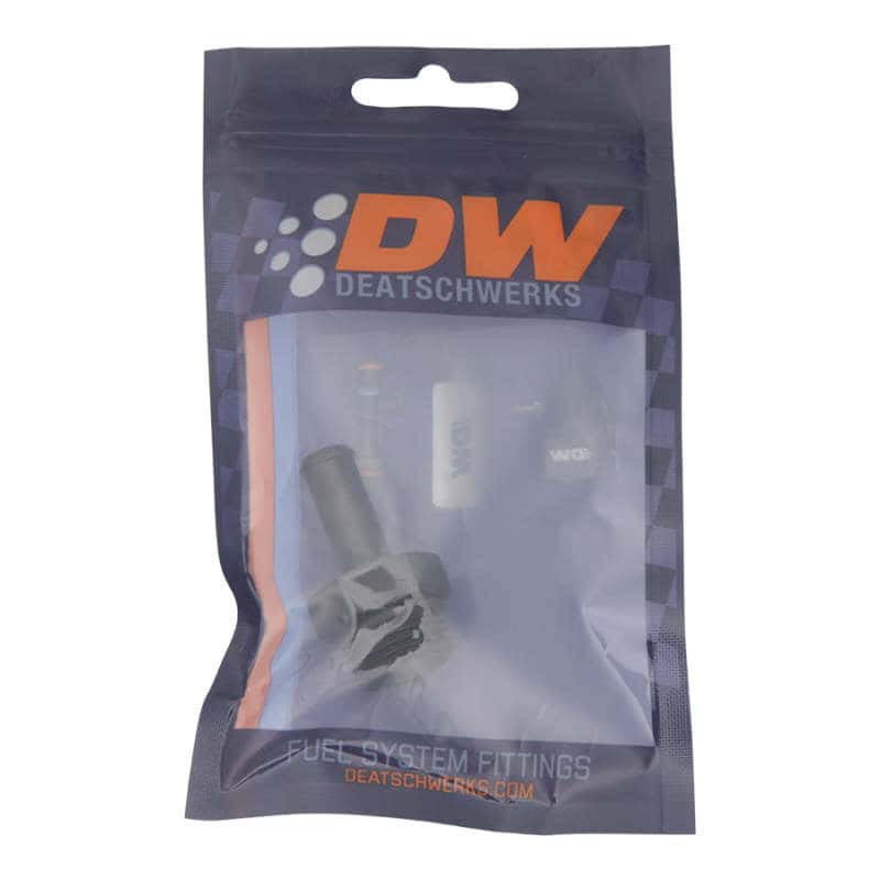 DeatschWerks — DeatschWerks 8AN ORB Male to 3/8in Male Barb Fitting (Incl O-Ring) - Anodized Matte Black
Lines & Fittings - view 2