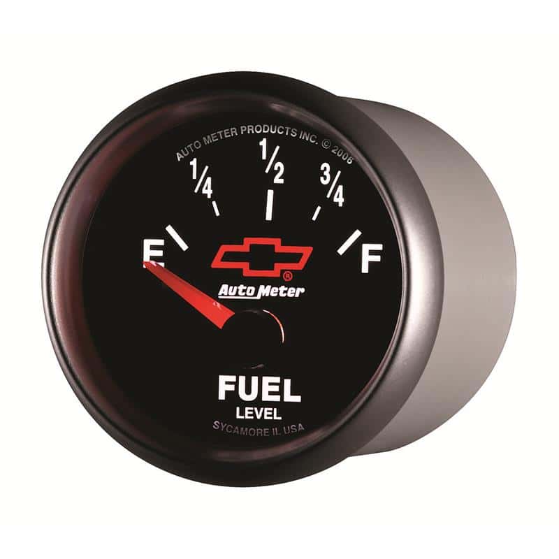 AutoMeter — Autometer GM Bowtie Black 2-1/16 Fuel Level, 0-90 , Air-Core 8-18V
2-1/16" FUEL LEVEL, - view 4