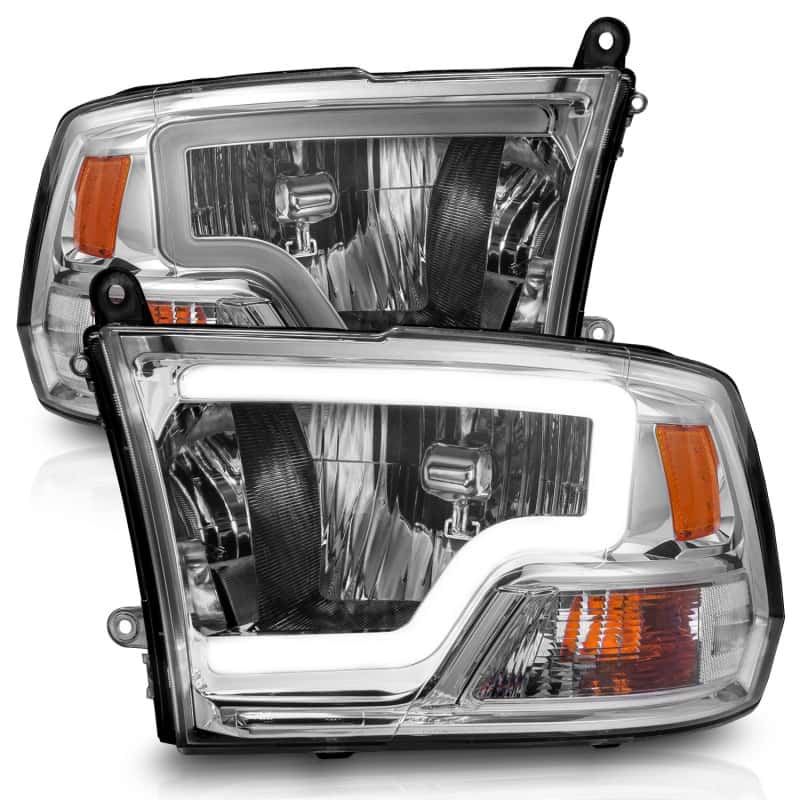 ANZO — ANZO 2009-2018 Dodge Ram 1500/ 2500/ 3500 Crystal Headlights w/ Light Bar Chrome Housing
Head Light Set
HdLtSet - view 3
