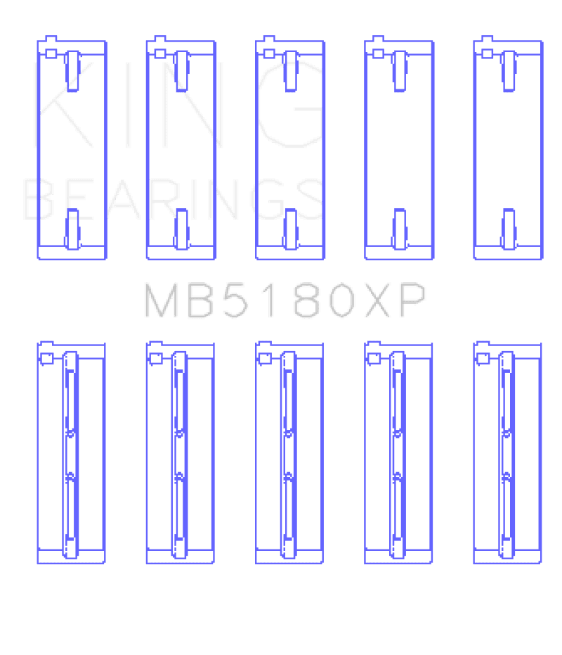 King Engine Bearings — King Engine Bearings Renault F8Q/F7R/F8M (Size STD) Performance Main Bearing Set
Engine Bearing - view 1